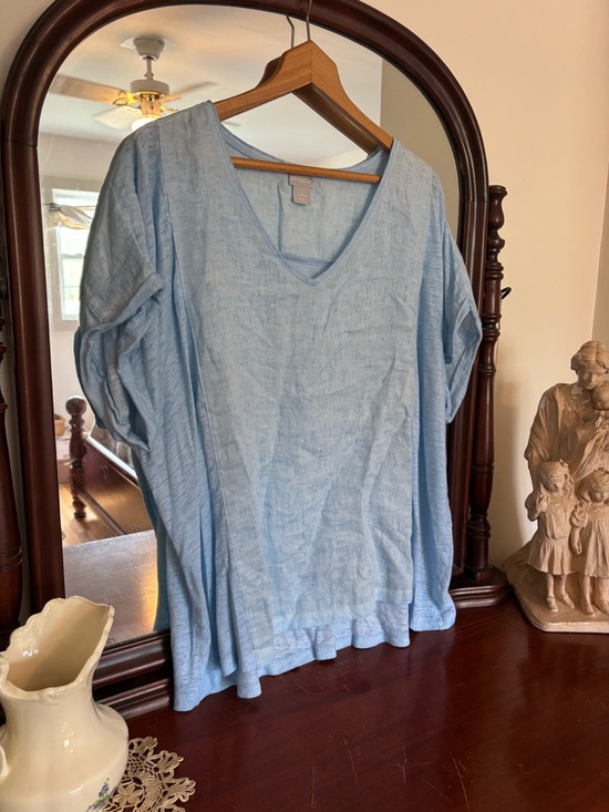 Chico's Tops - Chico's Light Blue V-Neck Women's Top Size XXL